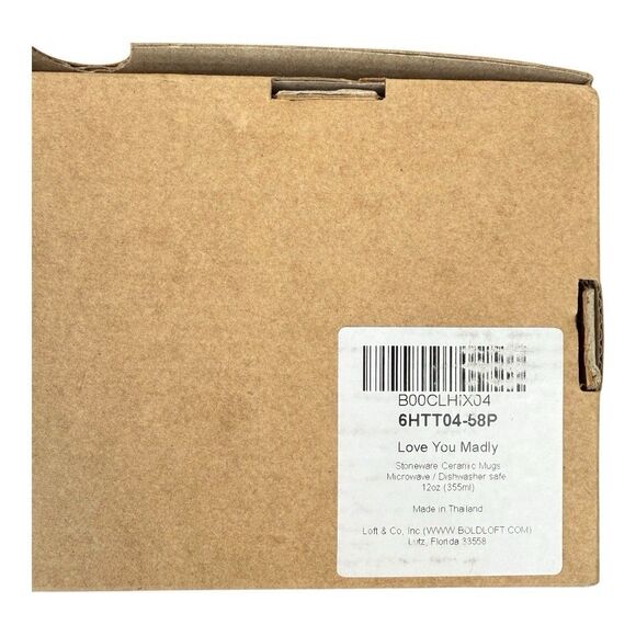 Love You Madly Couple Mug Set Two Mugs for Soulmates - by Human Touch NIB - Picture 11 of 11